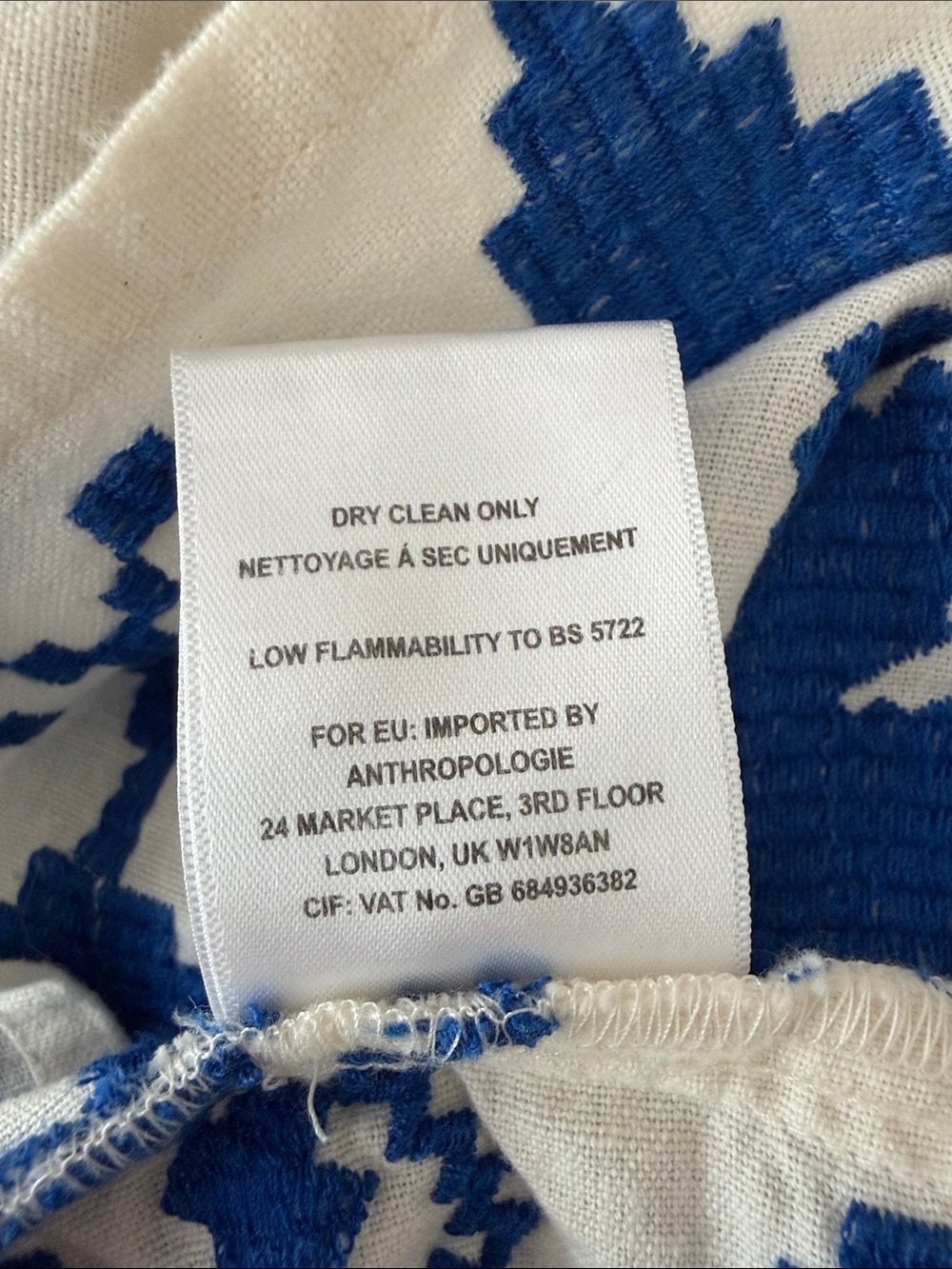 Velvet by Graham & Spencer White Midi Dress with Blue Embroidery - Picture 10 of 13